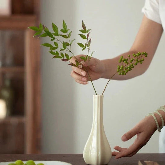 Handmade White Porcelain Mini Vase